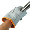 ACE AG4807 Work Gloves, Cow Split Leather Gloves, Outer Stitching, White Tiger, M Size