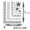 Border Stencil - 8 x 10cm (S) - Reusable Small Geometric Borders Stars Wall Stencil Template.