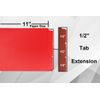 Landscape Plastic Tabs - 6 per Set - Red