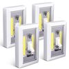 VIBELITE Closet Light, Battery Operated Switch Light, Tap Light, Touch, Push Night Lights, Wall Wireless Mount Under Cabinet, Shelf, Shed, Kitchen, Garage, Attic, RV, Lighting Installations (4-Pack)