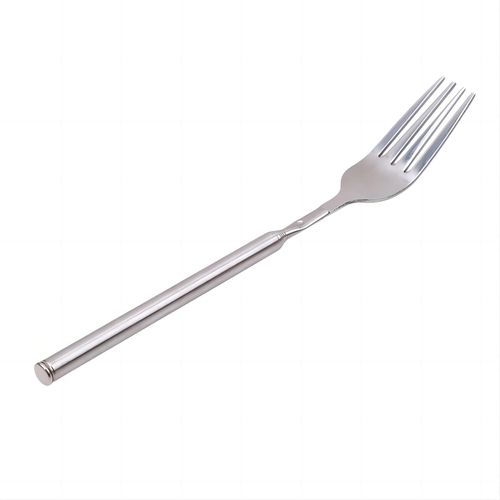 Extendable Fork, Telescopic Fork, Long Fork, Fork with Extendable Handle, Long Handle Fork, Stainless Steel Dinner Fork, Extending for BBQ Tableware Supplies, Extends 25.4 inch (1 pcs)