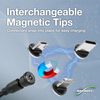BoxWave Cable Compatible with DJI Mini 2 SE Drone - MagnetoSnap AllCharge Cable, Magnet Charging Cable USB Type-C Micro USB - Jet Black