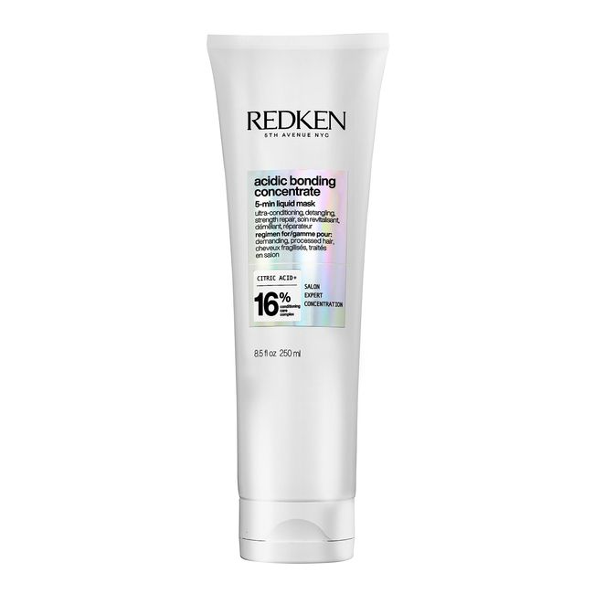 Redken Acidic Bonding Concentrate, 5-Minute Liquid Hair Mask, Bond Repair and Ultra Hydration, For Dry & Over-Processed Hair, 250ml