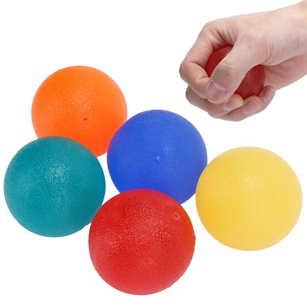 5 Stück Round Hand Grip Strength Trainer Bälle - Handübungsbälle - Arthritis Schmerzlinderung Stressabbau Ball - Handtherapie Grip Bälle für Erwachsene und Kinder