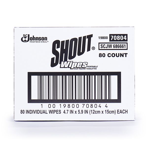 Shout Wipe & Go Stain Remover Wipes, 80 Count