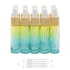 10Pcs Eye Dropper Bottle Set, 10ml (1/3oz) Yellow Blue Gradient Thickened Gla...