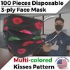 Multi-Colored Disposable Face Mask with Patterns Non-Medical Surgical Breathable