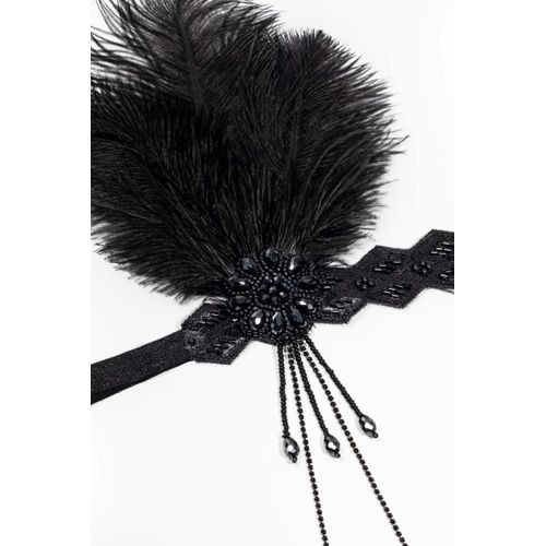 BABEYOND Flapper Headpiece for Women - Flapper Feather Headband 1920s Gatsby Headpiece Vintage Accessories for Women