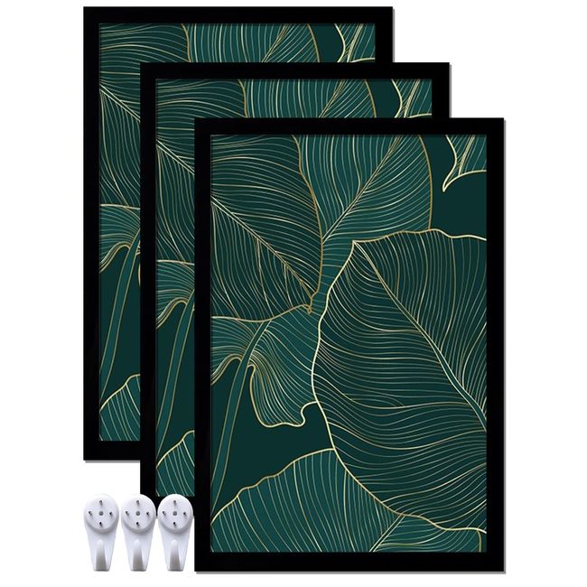 keibiubu Black 16x24 Poster Frame Set of 3, High Transparent Picture Frames for 16 x 24 Photo Poster Certificate Canvas Collage Wall Gallery Desktop Horizontal Vertical 16 By 24