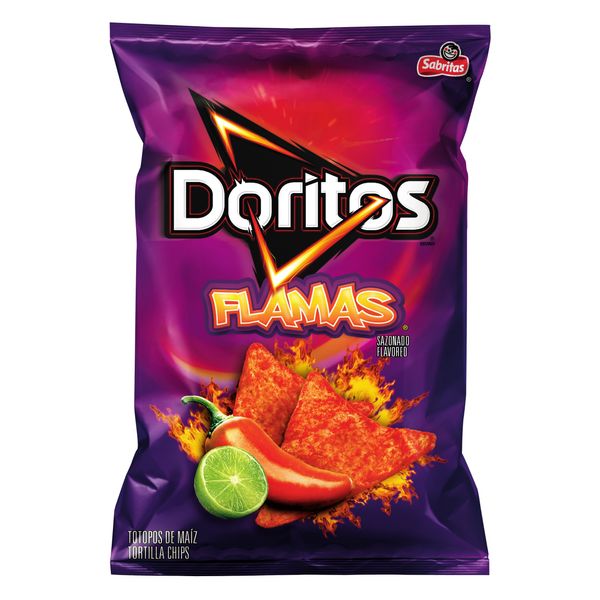 Doritos Tortilla Chips, Flamas, 7.625 oz