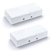 GEARit Flat Speaker Wire Terminal Block Connector (2 Pack) for Hidden Invisible, Paintable, Low Voltage, White, 2 Pack