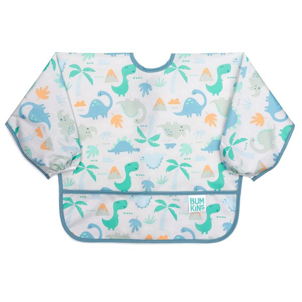 Bumkins Bibs, Baby and Toddler Bibs, Bibs for Girls and Boys 6-24 Months, Long Sleeve Bib, Baby Bibs for Eating, Lightweight Waterproof Fabric Sleeved Smock