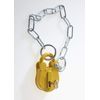 FB14 Yellow Chain Type London Fire Brigade Padlock Supplied with 1 Key
