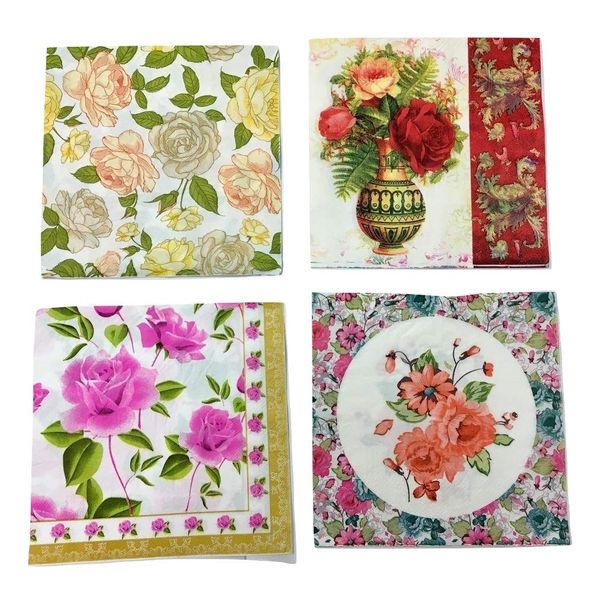 Paper Napkins, 4 Types, 5 Each, Paper Napkins, Decoupage