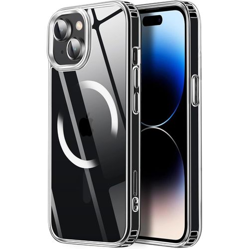 Tigowos Compatible with iPhone 15 Plus&iPhone 14 Plus Phone Case [Fits MagSafe][10FT Drop Resistant] Crystal Clear Shockproof Slim Fit for iPhone 15 Plus&iPhone 14 Plus Case，Clear