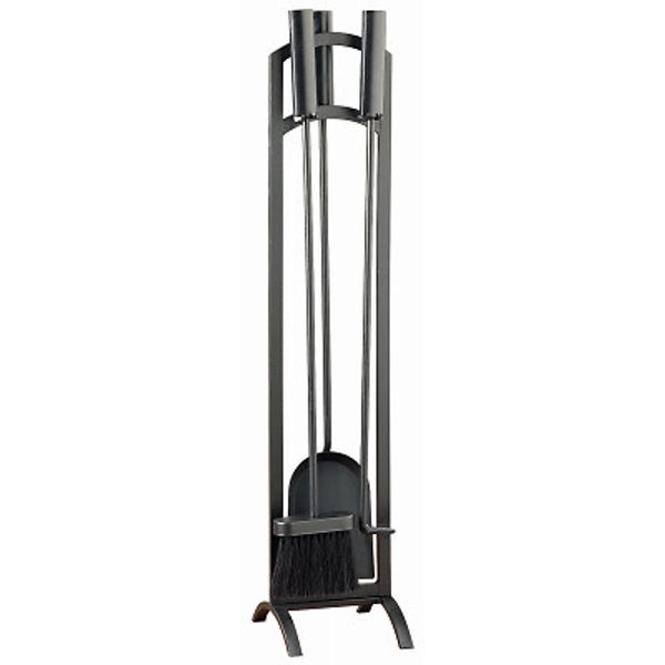 Panacea Products 15891 Open Hearth 4-Pc. Fireplace Tool Set, Black - Quantity 1