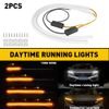 60cm LED Switchback DRL Tube Light Strip Amber Sequential Flowing Turn Signal US
