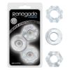 Renegade Chubbies Super Stretch Ring, Set of 3, Clear