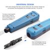 Punch Down Tool with 110/88 Blade & Extra Wire Stripper for Cat6a/ Cat6/ Cat5e/ Cat5 Network Cable