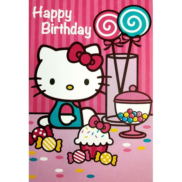 HELLO KITTY Birthday Card  "All Your Favorite Things!" American Greetings