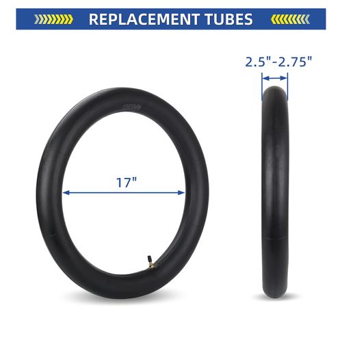 GICOOL 2.50/2.75-17” (70/100-17) Dirt Bike Replacement Inner Tubes, 2 Pack with TR4 Valve Stem, Fits for Honda, Coolster, TaoTao, 110cc, 125cc and 140cc, Dirt Bikes, Moped, Scooters