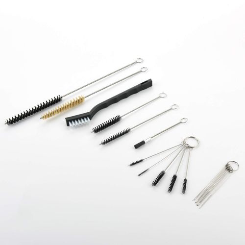 Homakover 17Pcs Multi-Purpose Spray Gun Cleaning Kit Nylon Brushes Mini Brushes & Needles Metal Tube Cleaning Brush for Clean Airbrush Nozzles Spray Guns Tattoo Equipment