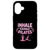 Hülle für iPhone 16 Einatmen Ausatmen Pilates Workout Übung