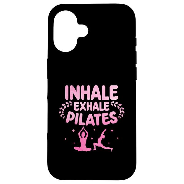 Hülle für iPhone 16 Einatmen Ausatmen Pilates Workout Übung