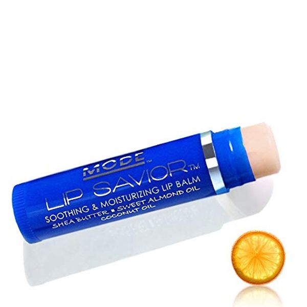 Mandarin Orange Lip Balm, MODE Lip Savior - Flavored, Vegan, Cruelty Free, Soothing Moisturizing Conditioning, Natural Skincare Sweet Almond, Organic Shea Butter, Coconut Oil, Made in USA