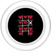 Heart Tic-tac-toe PopSockets PopGrip for MagSafe