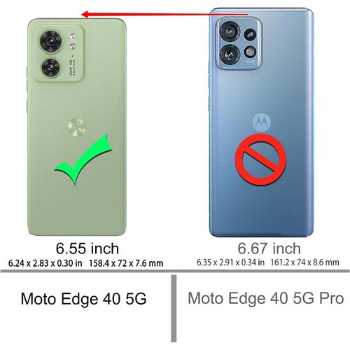 PIXFAB For Motorola Edge 40 Case, [Slim Fit] Shockproof Brushed Carbon Fibre [Protective Case] Cover, Gel Rubber Phone Case For Motorola Moto Edge 40 - Black