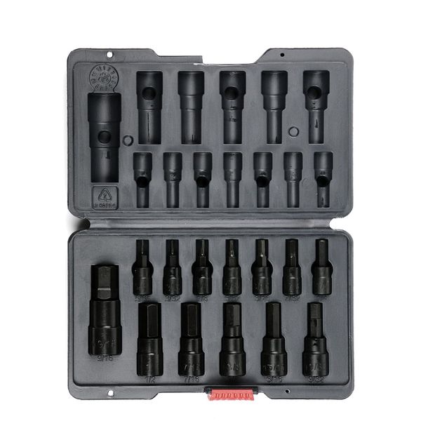 Protorq Hex Bit Socket Set, 13 Pieces, SAE
