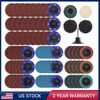 80Pcs 2" Roll Lock Sanding Discs Set w/ 1/4 Holder Die Grinder Quick Change Disc