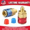 High Low Kit AC Quick Coupler Adapter for Freon Manifold Gauge Hose Conversion