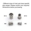 VictorsHome M8 Rivet Nut, 304 Stainless Steel Flat Head Rivnut Threaded Insert Nuts 25 Pcs