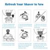 SH60 Replacement Head Fit for Philips S6000 Series Men's Razor Compatible Norelco S6880/81, S6810/82, S6850/85, S6xxx Series with Shaver Cleaning Brush