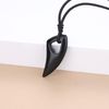 COAI Wolf Tooth Amulet Black Obsidian Necklace for Men