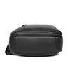 Polare Cowhide Leather Waterproof Casual Daypack Sling Shoulder Chest Crossbody Bag For Men Black-large