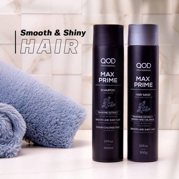 QOD shampoo and conditioner, hairdresser quality with keratin, without silicone, for dry, damaged hair, cares for the hair, makes it supple, especially after smoothing treatment, women and men