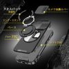 Cakublse iPhone 13 14 Case, Magsafe Compatible Wireless Charging PC + TPU Shockproof Ring with Stand Black