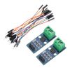 sourcing map 2pcs ACS712 Current Sensor Module 20A Range Hall Effect Current Sensor Current Measuring AC/DC with Cable for Detecting Current