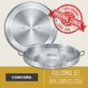 CONCORD Stainless Steel 3 Piece 22" Comal Cookware Set