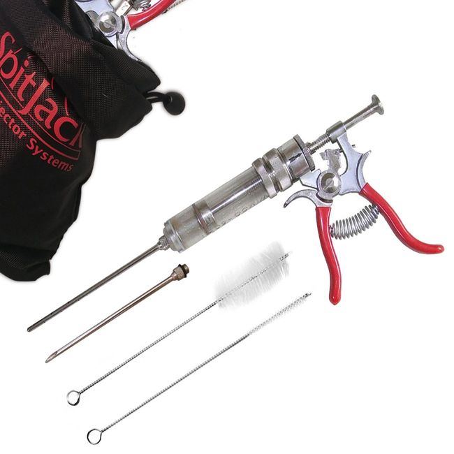 The SpitJack Magnum Meat Injector Gun (with 2 Needles)