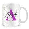 Getagift Alphabet Mug, Personalised Mug Initial with Name, Marble Mug, Coffee Mug.