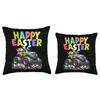 Boys Happy Easter Monster Truck Easter Eggs Hunt Toddler Kid Throw Pillow