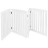 Freestanding Foldable 24 inch 4 Panels Step Over Fence Dog Gate for The Doorway