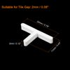 sourcing map 200Pcs Wall Floor Tile Plastic T Shape Spacers Tiling Tools 2mm 1/12" Tile Spacers for Ceramic Tile Installation, White