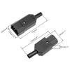 sourcing map IEC320 C14 Power Socket C13 Adapter Connector 10A 3Terminals Panel Mount 5 Pairs