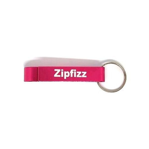 Metallic Matte Pink Zipfizz   Easy Open Tube Capsule Bottle Opener  Keychain