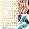 LANODO Nail Stickers, 8 Pieces, Alphabet, 3D, English Letters, English (8 Colors), Alphabet, Beautiful, Nail Stickers, DIY (2017)